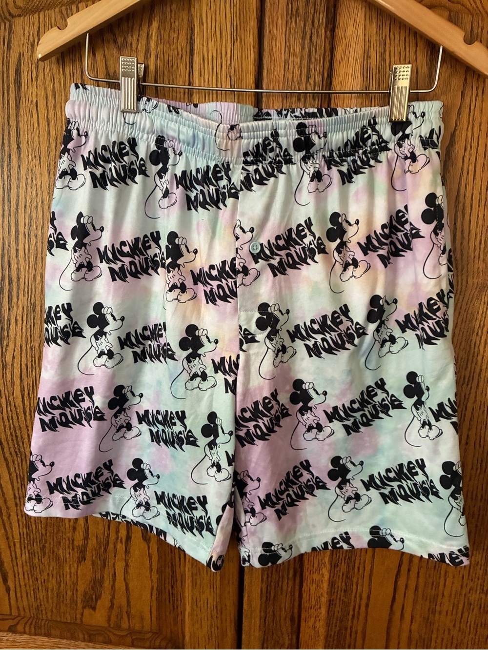 Disney Mickey Mouse Pastel Tie-Dye Men's Small Lounge Shorts